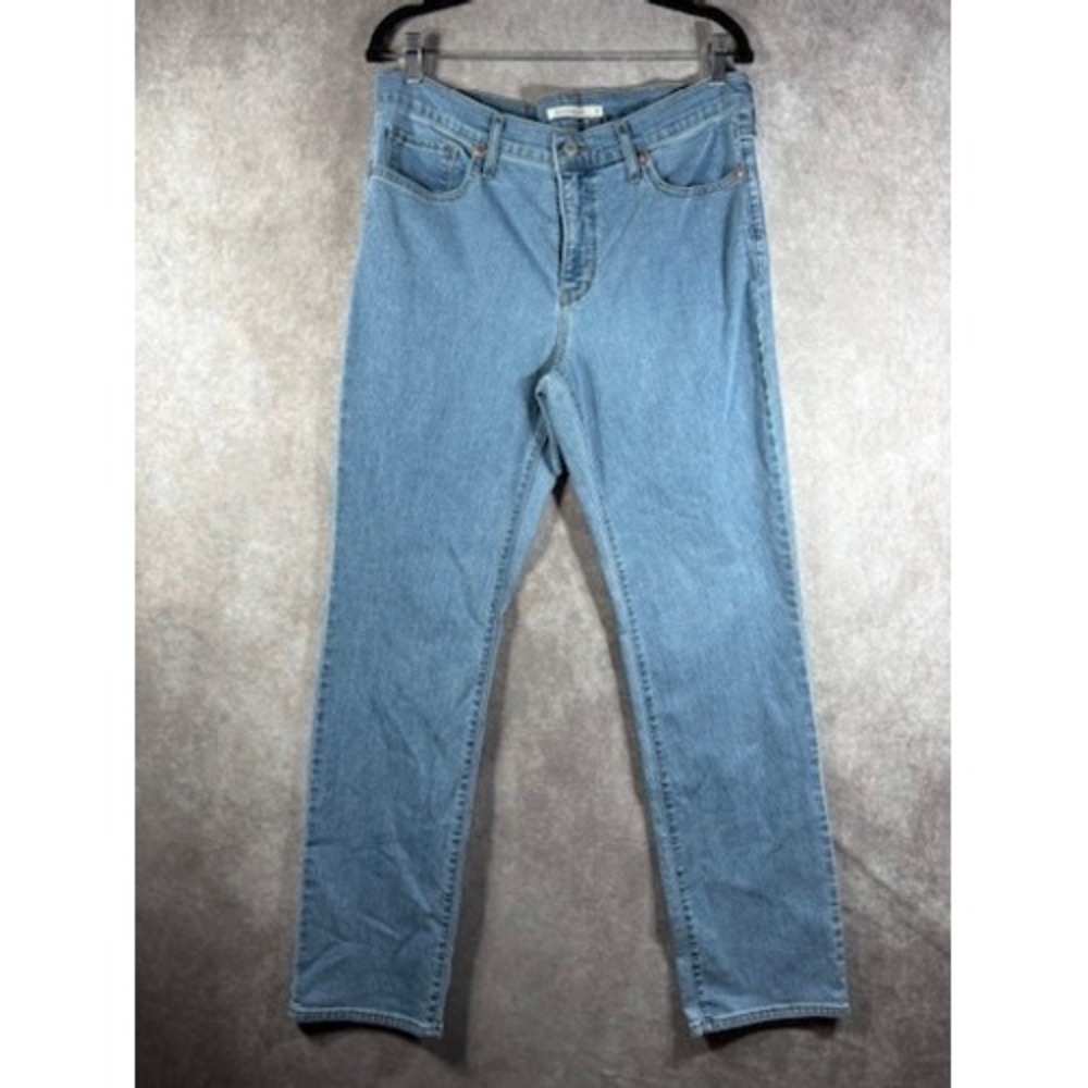 Levi's Jeans Women 32 Blue 314 Shaping Straight Denim Mid Rise Stretch Classic